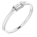 14K White 1/8 CTW Diamond Stackable Ring-Siddiqui Jewelers