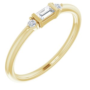 14K Yellow 1/8 CTW Diamond Stackable Ring-Siddiqui Jewelers