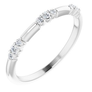 14K White 1/10 CTW Diamond Stackable Ring-Siddiqui Jewelers