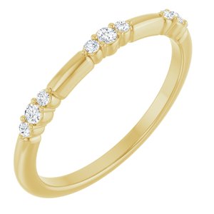 14K Yellow 1/8 CTW  Natural Diamond Stackable Ring Siddiqui Jewelers