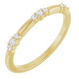 14K Yellow 1/8 CTW Lab-Grown Diamond Stackable Ring Siddiqui Jewelers