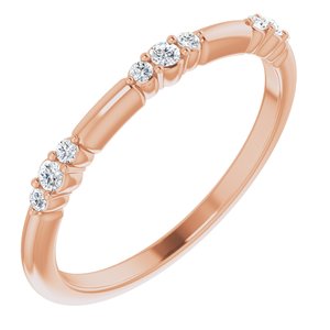 14K Rose 1/10 CTW Diamond Stackable Ring-Siddiqui Jewelers
