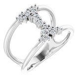14K White 1/3 CTW Diamond Negative Space Ring - Siddiqui Jewelers