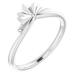 14K White Starburst Ring - Siddiqui Jewelers