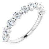 14K White 9/10 CTW Diamond Anniversary Band  -Siddiqui Jewelers