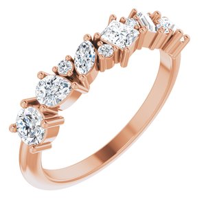 14K Rose 7/8 CTW Diamond Anniversary Band - Siddiqui Jewelers