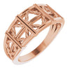 14K Rose Stackable Lattice Ring - Siddiqui Jewelers