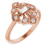 14K Rose 1/5 CTW Diamond Vintage-Inspired Ring - Siddiqui Jewelers