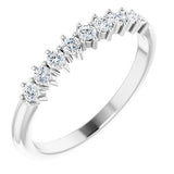 14K White 1/4 CTW Diamond Nine-Stone Anniversary Band - Siddiqui Jewelers