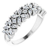 14K White 3/4 CTW Diamond Floral Anniversary Band - Siddiqui Jewelers