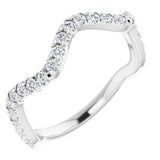 14K White 1/3 CTW French-Set Diamond Anniversary Band - Siddiqui Jewelers