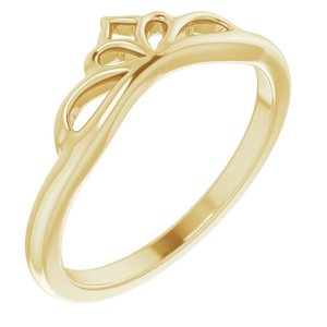 14K Yellow Stackable Crown Ring - Siddiqui Jewelers