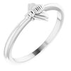 14K White Stackable Bee Ring - Siddiqui Jewelers