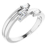 14K White 1/4 CTW Diamond Geometric Ring - Siddiqui Jewelers