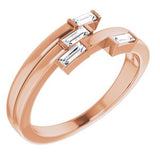14K Rose 1/4 CTW Diamond Geometric Ring - Siddiqui Jewelers