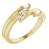 14K Yellow 1/4 CTW Diamond Geometric Ring - Siddiqui Jewelers