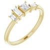 14K Yellow 1/4 CTW Diamond Stackable Geometric Ring - Siddiqui Jewelers