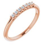 14K Rose 1/10 CTW Diamond Anniversary Band - Siddiqui Jewelers