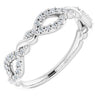 14K White 1/5 CTW Diamond Twisted Anniversary Band - Siddiqui Jewelers