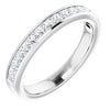 14K White 2 mm Square 3/4 CTW Diamond Anniversary Band - Siddiqui Jewelers