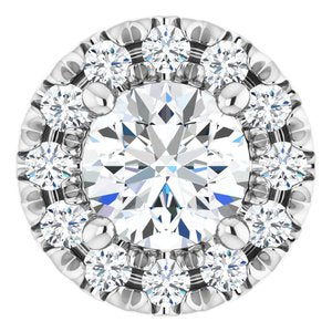 14K White 1/3 CTW Diamond Pendant-Siddiqui Jewelers