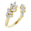 14K Yellow 1/2 CTW Diamond Bypass Ring - Siddiqui Jewelers