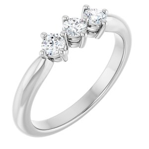 14K White 1/3 CTW Lab-Grown Diamond Anniversary Band Siddiqui Jewelers