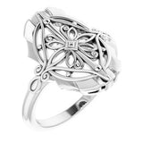 Sterling Silver Vintage-Inspired Ring - Siddiqui Jewelers