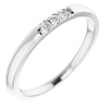 14K White .06 CTW Diamond French-Set Anniversary Band - Siddiqui Jewelers