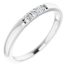 14K White .09 CTW Diamond French-Set Anniversary Band - Siddiqui Jewelers