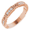 14K Rose 1/6 CTW Diamond Celtic-Inspired Anniversary Band - Siddiqui Jewelers