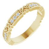 14K Yellow 1/6 CTW Diamond Celtic-Inspired Anniversary Band - Siddiqui Jewelers