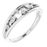 14K White 1/6 CTW Diamond Negative Space Ring - Siddiqui Jewelers