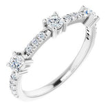 14K White 3/8 CTW Diamond Anniversary Band -Siddiqui Jewelers