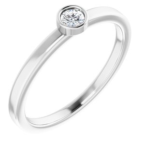 14K White 1/10 CTW Diamond Ring-Siddiqui Jewelers