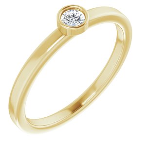 14K Yellow 1/10 CT Diamond Ring-Siddiqui Jewelers