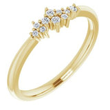 14K Yellow .08 CTW Diamond Stackable Cluster Ring - Siddiqui Jewelers