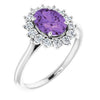 14K White Amethyst & 3/8 CTW Diamond Ring - Siddiqui Jewelers