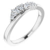 14K White 1/5 CTW Diamond Scattered Ring - Siddiqui Jewelers