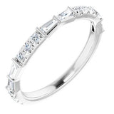 14K White 3/8 CTW Diamond French-Set Anniversary Band - Siddiqui Jewelers