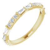 14K Yellow 3/8 CTW Diamond French-Set Anniversary Band - Siddiqui Jewelers