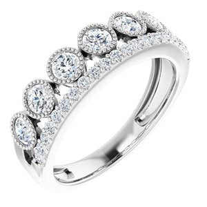 14K White 1 CTW Lab-Grown Diamond Ring Siddiqui Jewelers