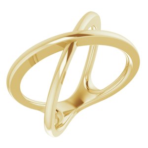 14K Yellow Criss-Cross Ring Size 7 - Siddiqui Jewelers