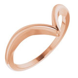 14K Rose V Ring - Siddiqui Jewelers