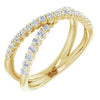 14K Yellow 1/2 CTW Diamond Criss-Cross Ring - Siddiqui Jewelers