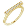 14K Yellow 1/10 CTW Diamond Bar Ring - Siddiqui Jewelers
