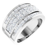 14K White 2 CTW Diamond Invisible Set Ring Size 5 - Siddiqui Jewelers