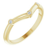 14K Yellow .03 CTW Diamond Stackable Chevron Ring - Siddiqui Jewelers