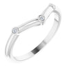 14K White .03 CTW Diamond Stackable Chevron Ring - Siddiqui Jewelers
