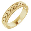 14K Yellow 5 mm Wheat Pattern Band Size 10 - Siddiqui Jewelers
